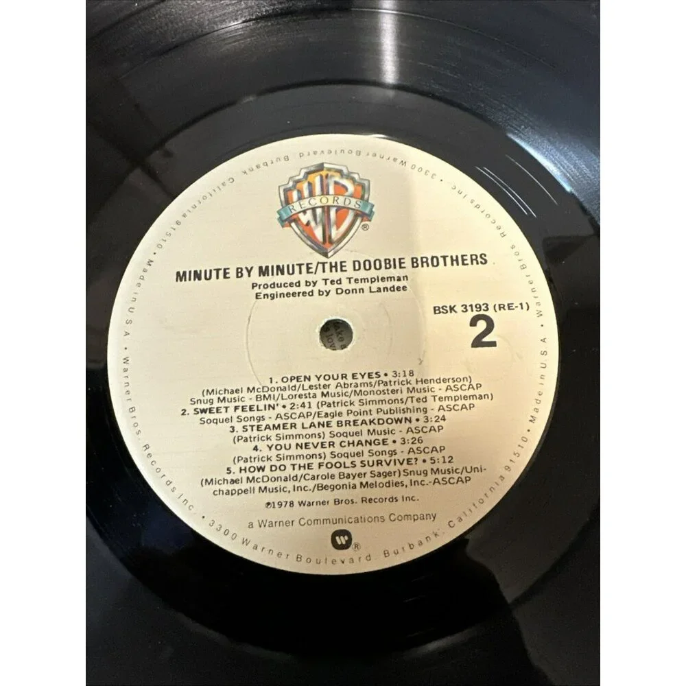 The Doobie Brothers Vintage Vinyl LP Record Minute By Minute Lot of 4 1970s - Picture 14 of 16